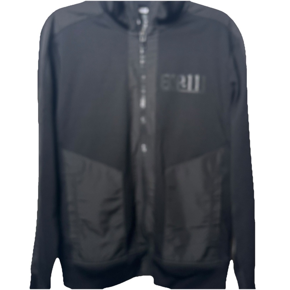 Rare EXPRESS EXP-111 Full Zip LS Jacket Black Adult M Polyester 2 Slash Pockets - Picture 4 of 7